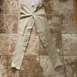 Tan knee patch breeches